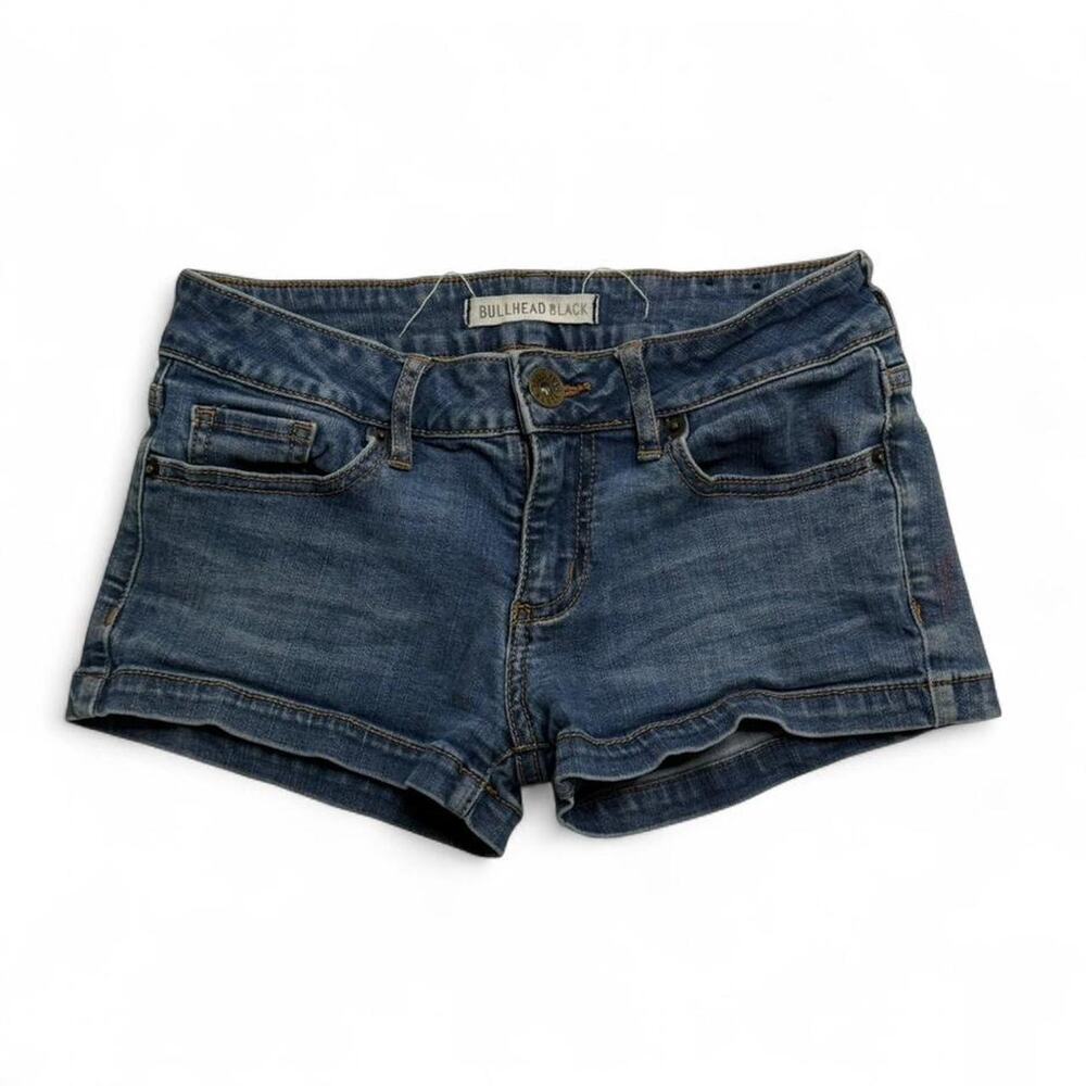 Bullhead Black Super Low Rise Mini Micro Shorts  Size 1